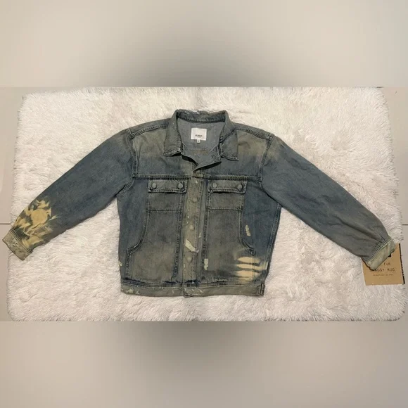 HUDSON Blue Vintage Trucker Jacket Size XL Men’s - Picture 3 of 12